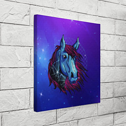 Холст квадратный Retrowave Neon Horse, цвет: 3D-принт — фото 2