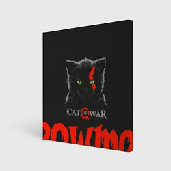 Холст квадратный Cat of war, цвет: 3D-принт