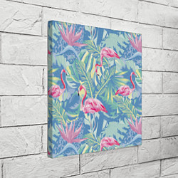 Холст квадратный Фламинго, цвет: 3D-принт — фото 2