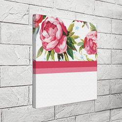 Холст квадратный Нежные Розы, цвет: 3D-принт — фото 2
