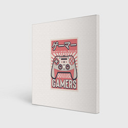 Картина квадратная Геймпад геймера Japan gamer