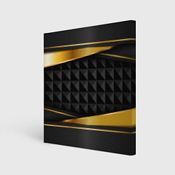 Холст квадратный 3D luxury black gold Плиты 3Д, цвет: 3D-принт