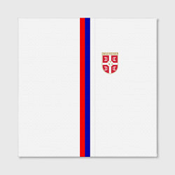 Холст квадратный Сборная Сербии, цвет: 3D-принт — фото 2