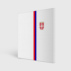 Холст квадратный Сборная Сербии, цвет: 3D-принт