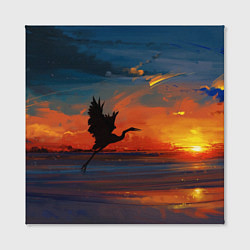 Холст квадратный Прибрежный закат, цвет: 3D-принт — фото 2
