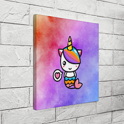 Холст квадратный Русалка Единорог Z, цвет: 3D-принт — фото 2