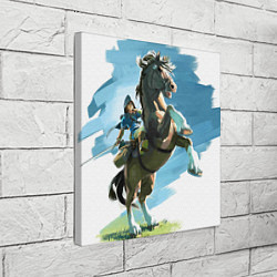 Холст квадратный Линк на коне, цвет: 3D-принт — фото 2