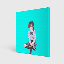 Холст квадратный Anime girl, цвет: 3D-принт