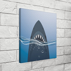 Холст квадратный Акула под водой, цвет: 3D-принт — фото 2