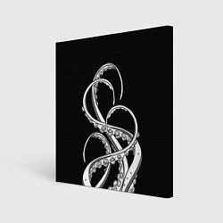 Холст квадратный Octopus Black and White, цвет: 3D-принт