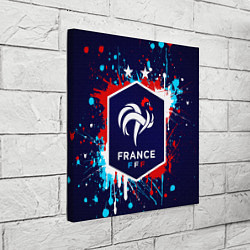 Холст квадратный Сборная Франции, цвет: 3D-принт — фото 2