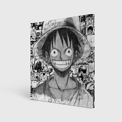 Холст квадратный Луфи улыбается one piece, цвет: 3D-принт