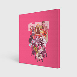 Холст квадратный Slayers on pink, цвет: 3D-принт