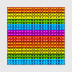 Холст квадратный POP it ИГРУШКА АНТИСТРЕСС, цвет: 3D-принт — фото 2