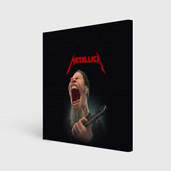 Холст квадратный James Alan Hetfield METALLICA Z, цвет: 3D-принт