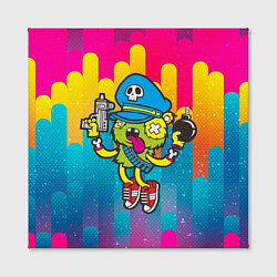 Холст квадратный Crazy Bomberman, цвет: 3D-принт — фото 2