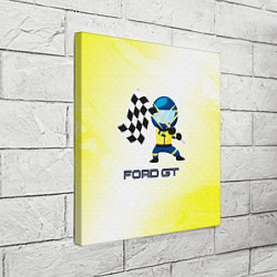Холст квадратный Ford - Racing, цвет: 3D-принт — фото 2