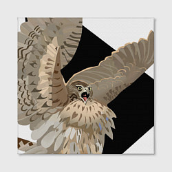 Холст квадратный Орёл в шоке, цвет: 3D-принт — фото 2
