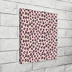 Холст квадратный Леопардовый принт розовый, цвет: 3D-принт — фото 2