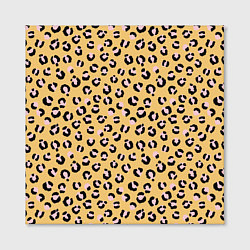 Холст квадратный Желтый леопардовый принт, цвет: 3D-принт — фото 2