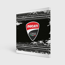 Холст квадратный Ducati Дукати Z, цвет: 3D-принт