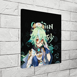 Холст квадратный Сахароза Genshin Impact, цвет: 3D-принт — фото 2
