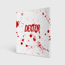 Холст квадратный Dexter logo Декстер брызги крови, цвет: 3D-принт