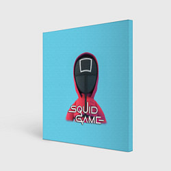Холст квадратный Squid game квадрат - Игра в кальмара, цвет: 3D-принт