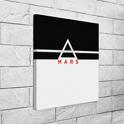 Холст квадратный Thirty Seconds to Mars черно-белая, цвет: 3D-принт — фото 2