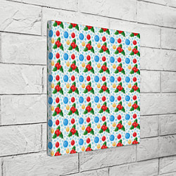 Холст квадратный Новогодняя Символика украшения, цвет: 3D-принт — фото 2