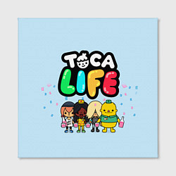 Холст квадратный Toca Life: Logo, цвет: 3D-принт — фото 2