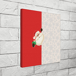 Холст квадратный Дед Мороз селфи, цвет: 3D-принт — фото 2