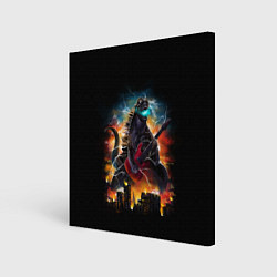 Холст квадратный РОКЗИЛЛА, цвет: 3D-принт