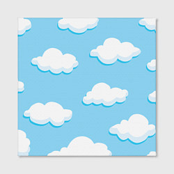 Холст квадратный Белые облака, цвет: 3D-принт — фото 2