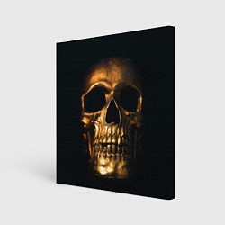 Холст квадратный Gold Skull, цвет: 3D-принт