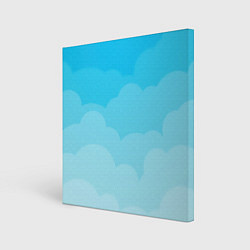 Холст квадратный Голубые облака, цвет: 3D-принт