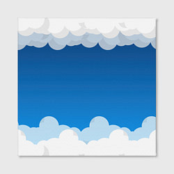Холст квадратный Полёт в облаках, цвет: 3D-принт — фото 2
