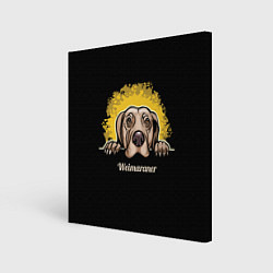 Холст квадратный Веймаранер Weimaraner, цвет: 3D-принт