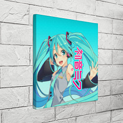 Холст квадратный Hatsune Miku Мику Хацунэ, цвет: 3D-принт — фото 2