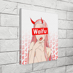 Холст квадратный Waifu -02 Darling in the Franxx, цвет: 3D-принт — фото 2