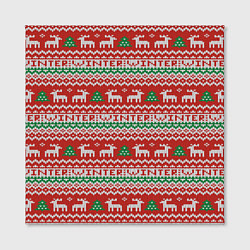 Холст квадратный Deer Christmas Pattern, цвет: 3D-принт — фото 2