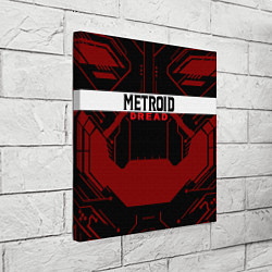 Холст квадратный Metroid Dread Black Red Logo, цвет: 3D-принт — фото 2