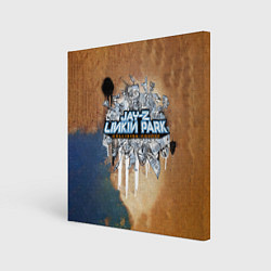 Холст квадратный Collision Course - Jay-Z и Linkin Park, цвет: 3D-принт