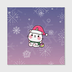 Холст квадратный Happy New Year 2022 Сat 4, цвет: 3D-принт — фото 2