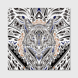 Холст квадратный БЕЛАЯ ЭТНИЧЕСКА ЛИСА WHITE FOX, цвет: 3D-принт — фото 2
