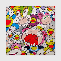 Холст квадратный Takashi Murakami кричащий арт, цвет: 3D-принт — фото 2