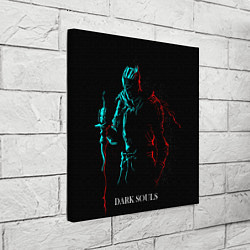 Холст квадратный Dark Souls NEON Силуэт, цвет: 3D-принт — фото 2