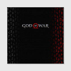 Холст квадратный GOD OF WAR LOGO, РУНЫ, цвет: 3D-принт — фото 2
