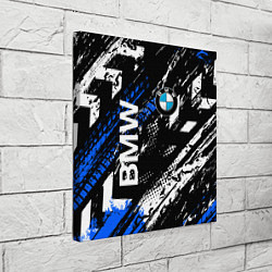 Холст квадратный BMW следы от шин, цвет: 3D-принт — фото 2