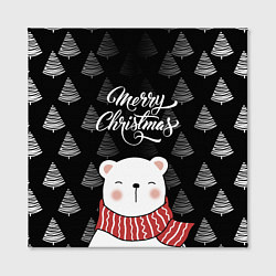 Холст квадратный MERRY CHRISTMAS BEARS, цвет: 3D-принт — фото 2